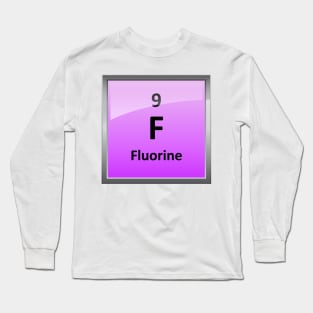 Fluorine Element Tile - Periodic Table Long Sleeve T-Shirt